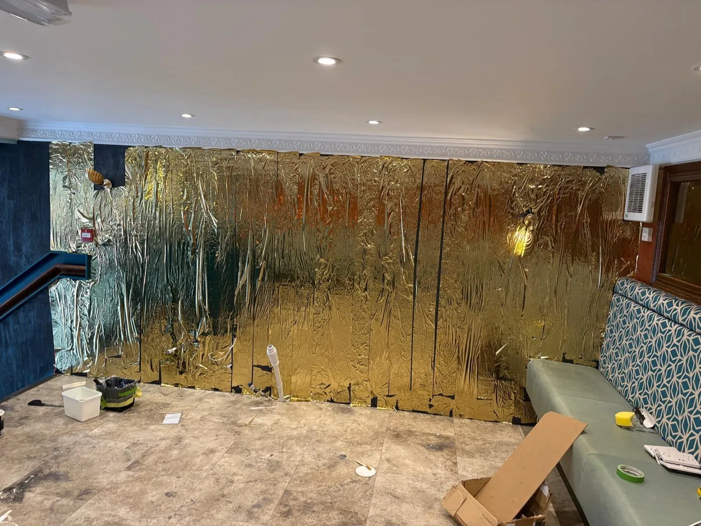 Venetian plaster being applied by Glasgow Microcement (photo 14)