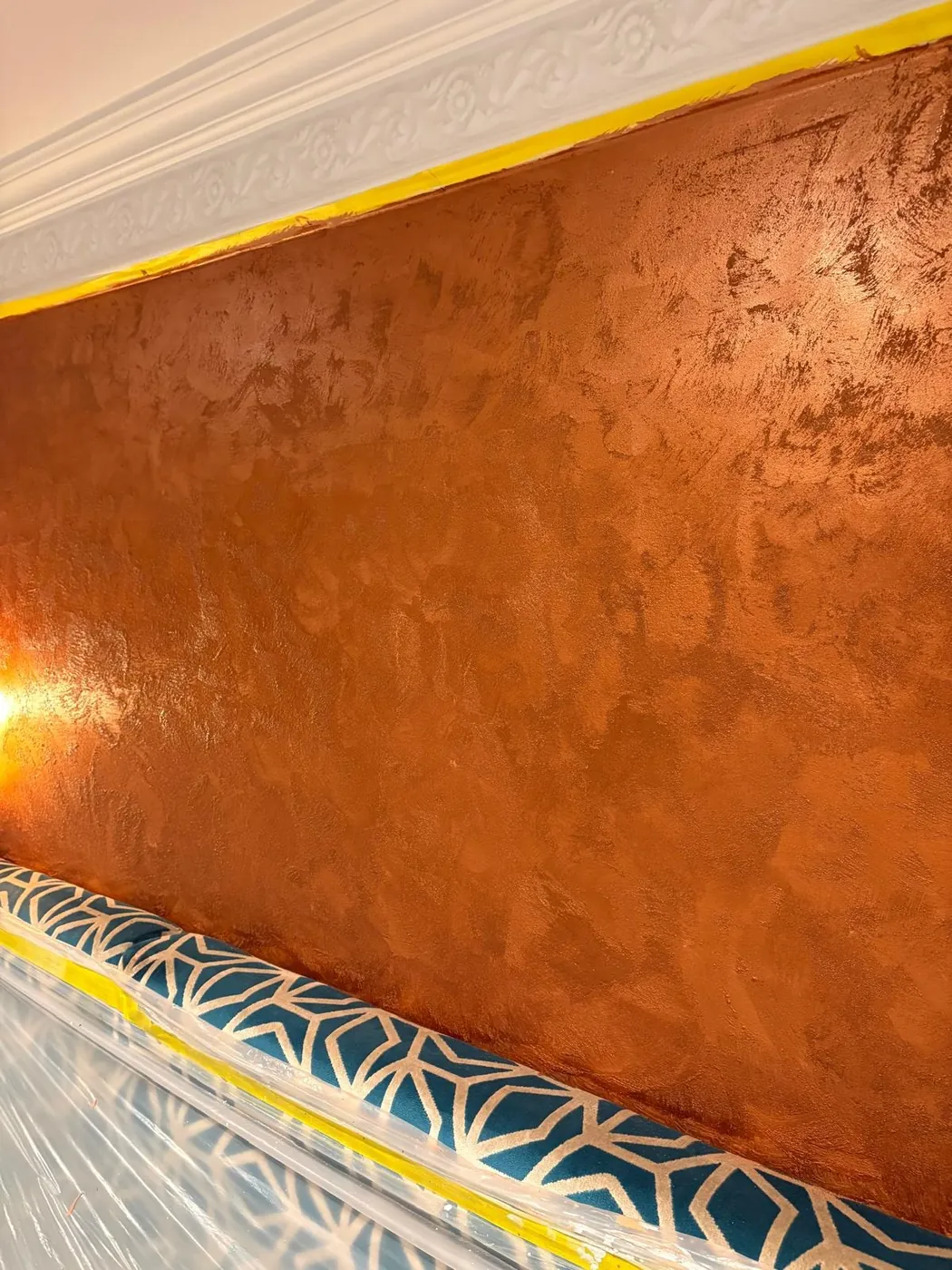 Finished copper Italian Italian metallic paint by Glasgow Microcement (photo 1)
