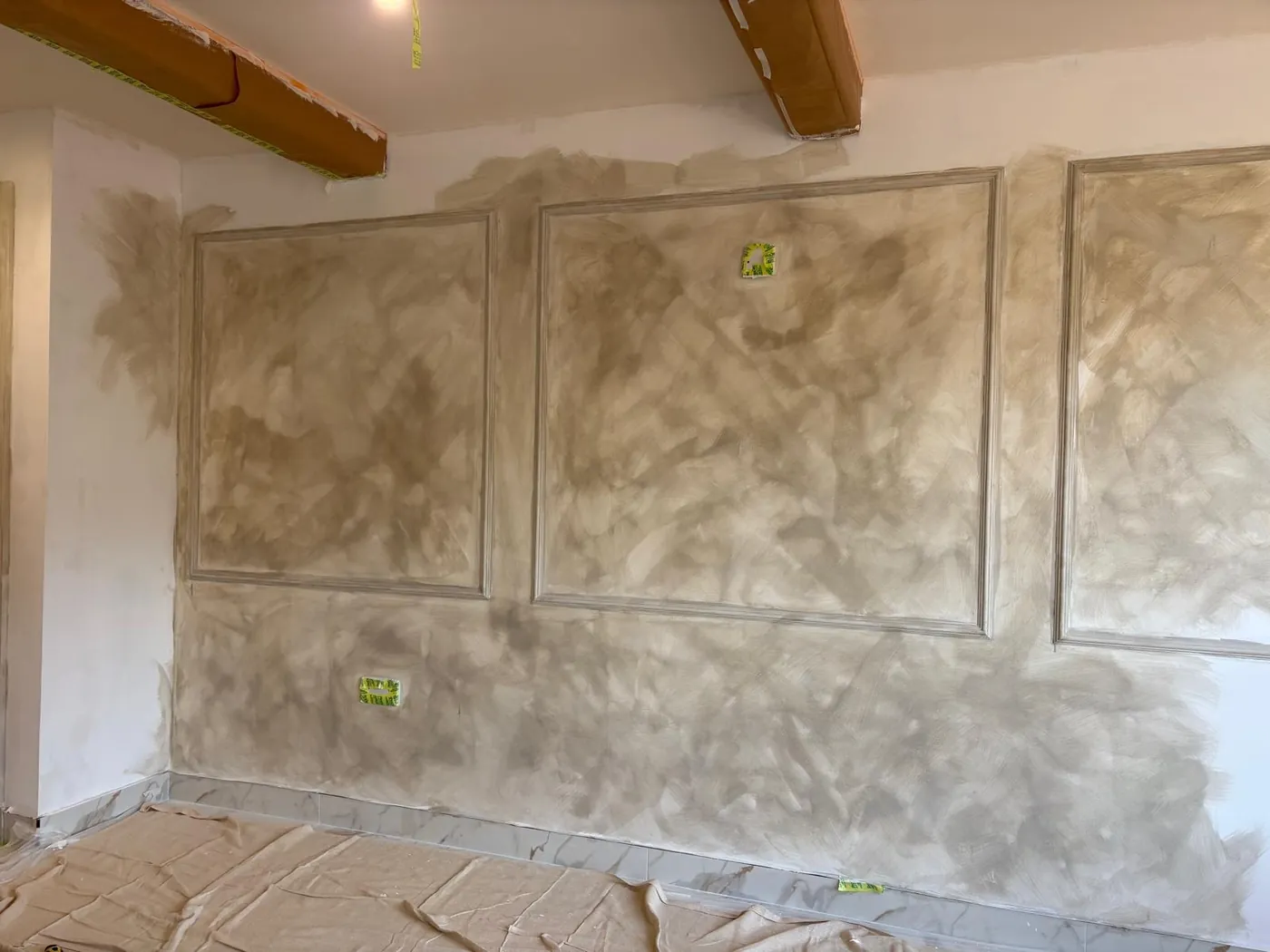 Limewash paint being applied by Glasgow Microcement (photo 3)