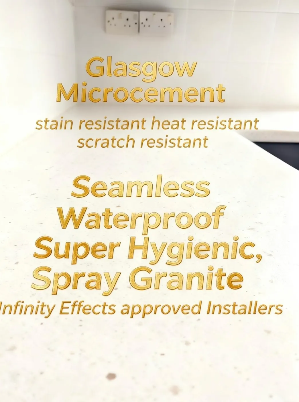 Glasgow Microcement spray granite feature (photo 1)