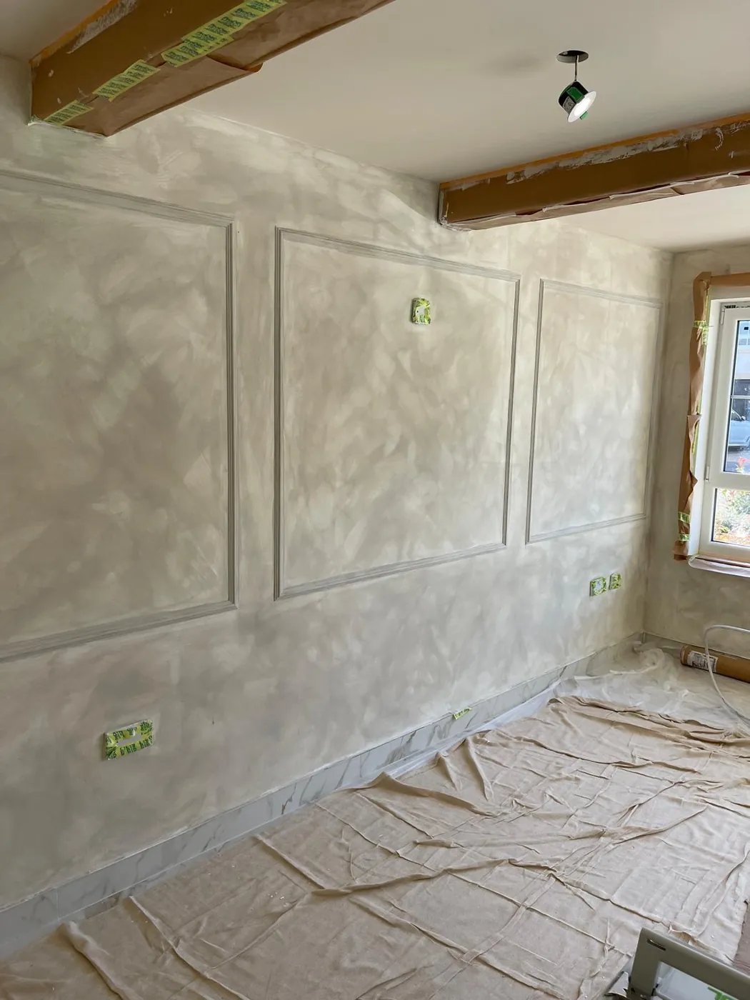 Limewash paint being applied by Glasgow Microcement (photo 8)